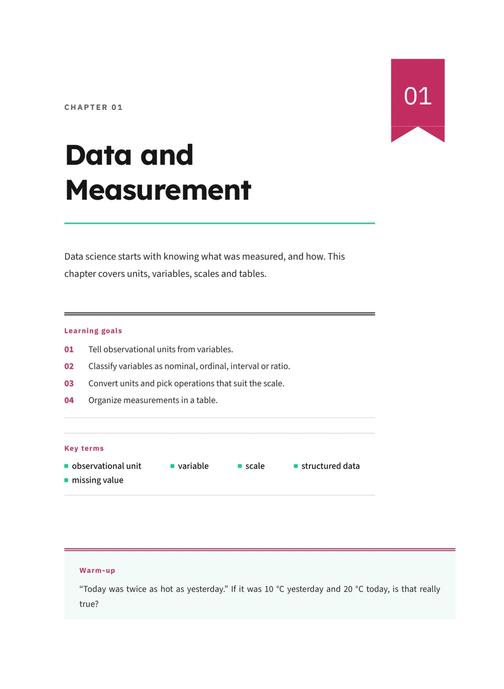 Data Science Pink — Chapter opener