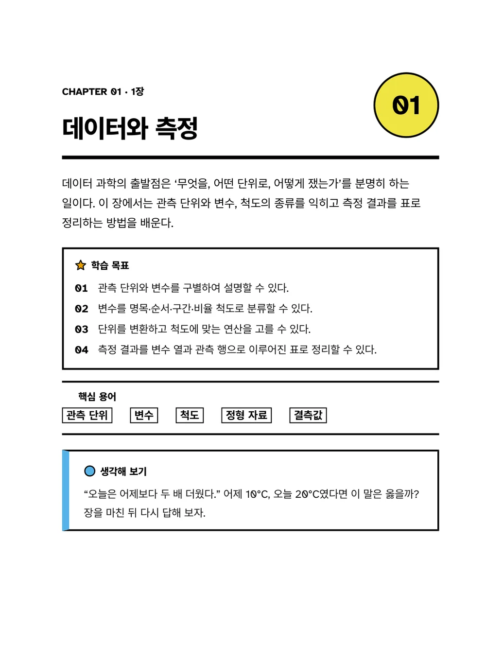 고대비 접근성 — 장 표제지