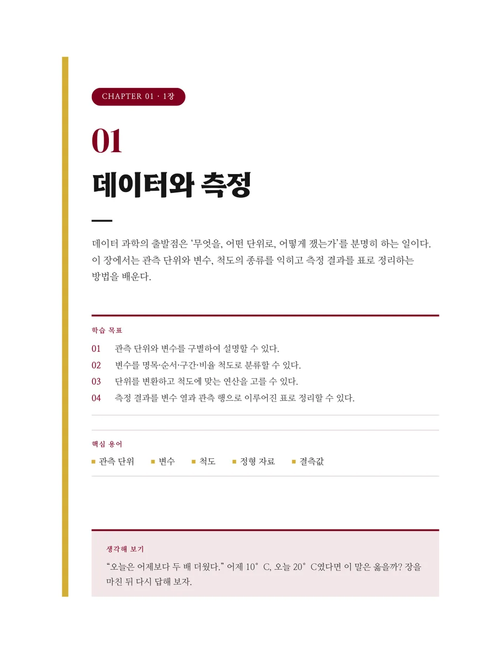 엠비에이 — 장 표제지