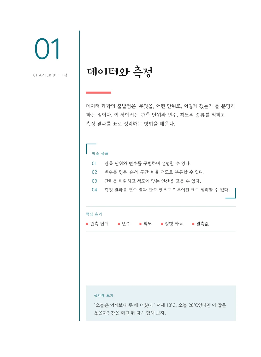 영어 쓰기 — 장 표제지