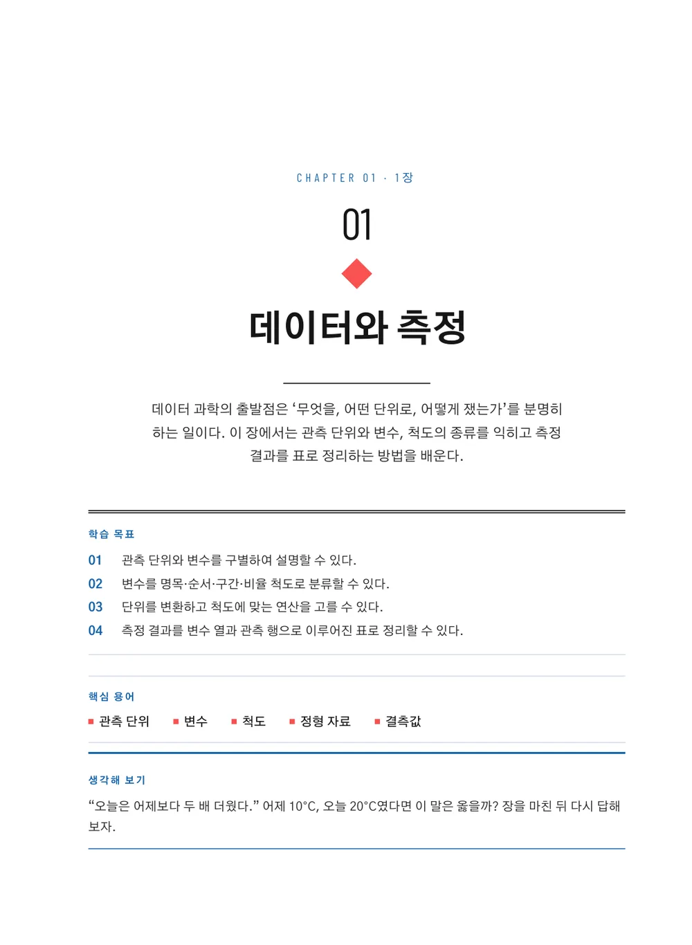 단원 평가 — 장 표제지